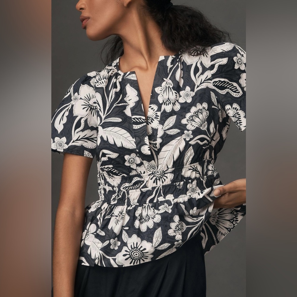 NWOT Anthropologie Somerset Blouse - Picture 2 of 15